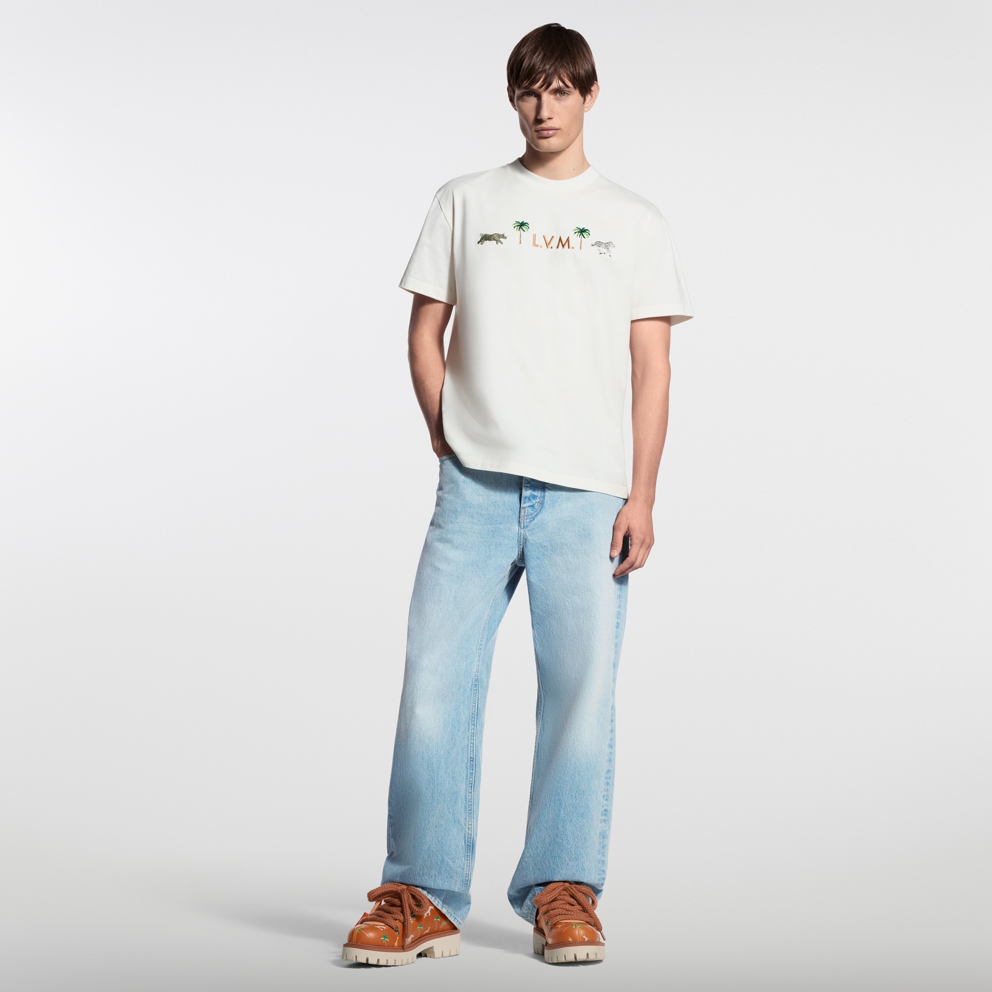 LV x The Darjeeling Limited Embroidered Short-Sleeved Crewneck